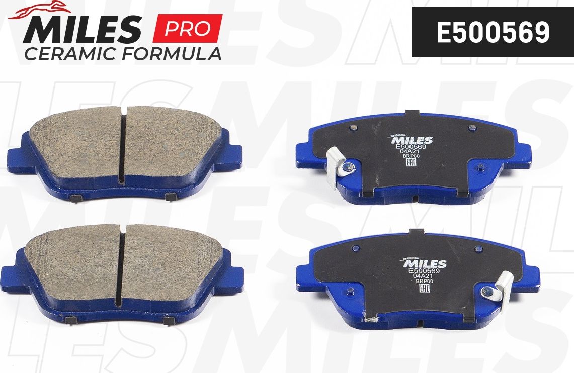 Тормозные колодки Miles (Керамика). Артикул E500569