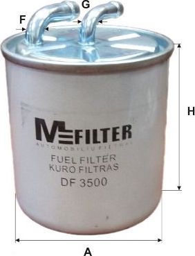 Топливный фильтр MFilter для Smart Forfour I (W454) 2004-2006. Артикул DF 3500