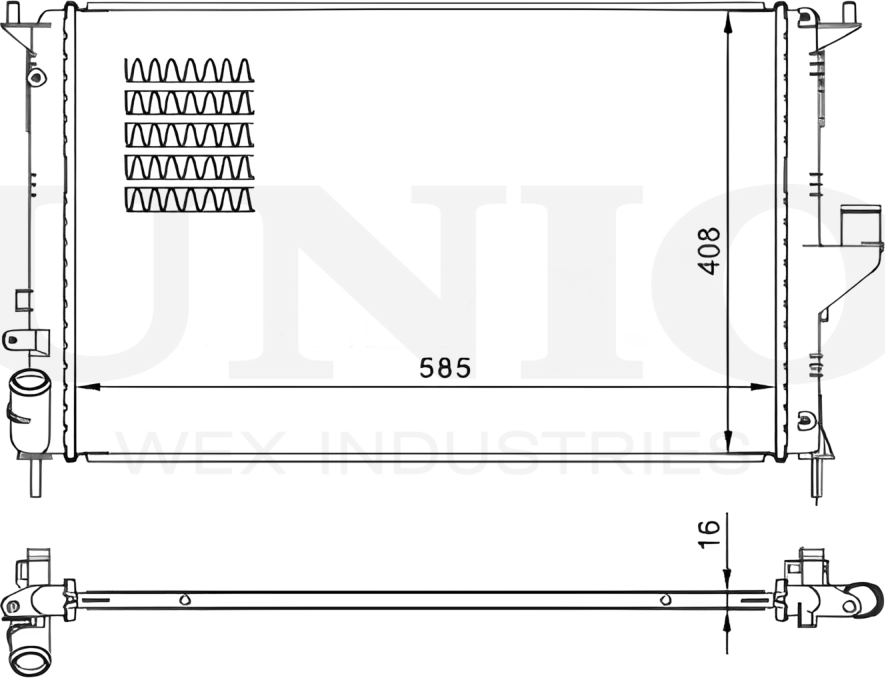 Радиатор двигателя (Unio). Артикул RAD-10084