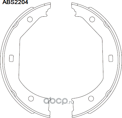 Колодки тормозные барабанные | зад | (Allied Nippon). Артикул ABS2204