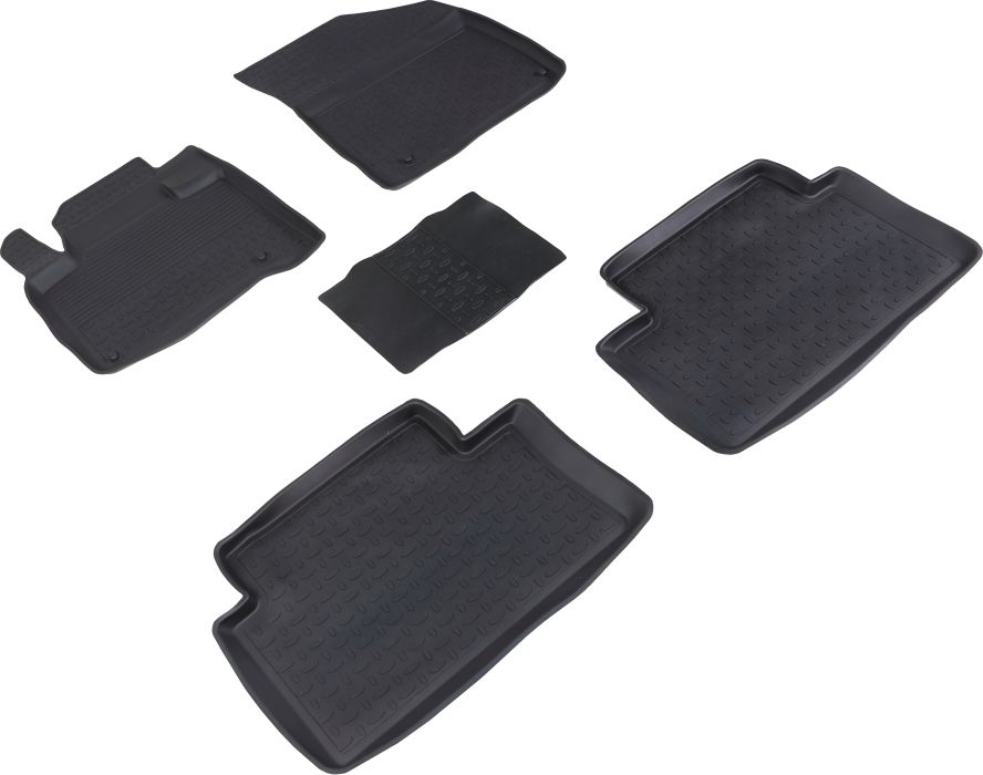 Коврики резиновые Seintex с высоким бортиком для салона Citroen C5 II 2008-2026. Артикул 01483