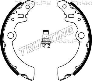 Тормозные колодки Trusting задние для Suzuki Ignis II (HR) 2003-2008. Артикул 111.246