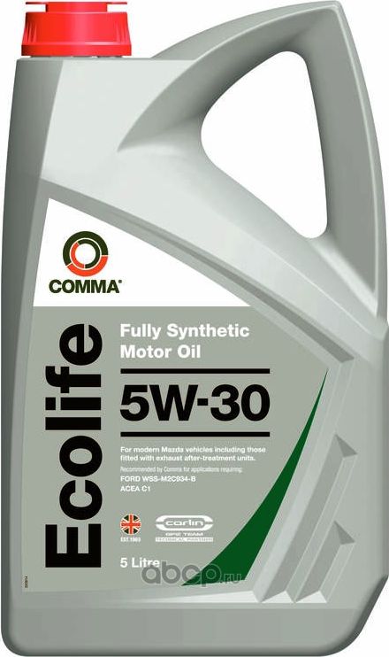 Масло моторное 5W30 COMMA 5л синтетика ECOLIFE. Артикул ECL5L