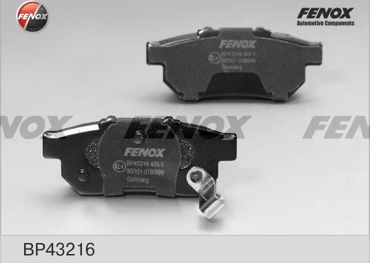 Тормозные колодки Fenox. Артикул BP43216