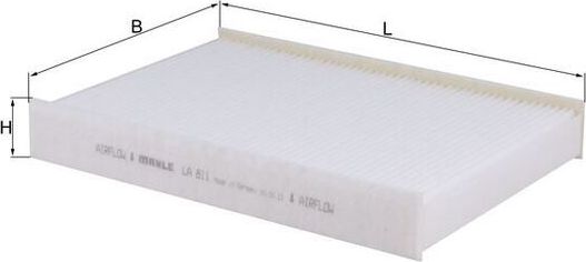 Салонный фильтр Mahle для SEAT Mii 2011-2026. Артикул LA 811