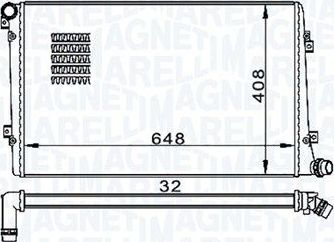 Радиатор охлаждения двигателя Magneti Marelli для Skoda Octavia A5 2004-2013. Артикул 350213157300