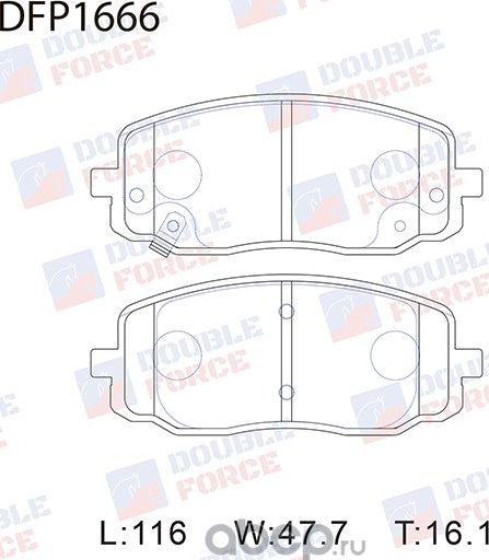 Колодки тормозные дисковые Double Force Double Force. Артикул DFP1666