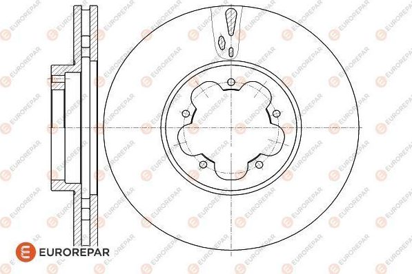 Тормозной диск Eurorepar. Артикул 1618889280