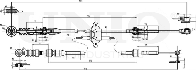 Трос КПП (Unio). Артикул CAB-10002