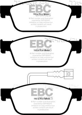 Тормозные колодки EBC Brakes. Артикул DP22096