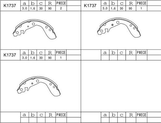 Тормозные колодки Asimco. Артикул K1737
