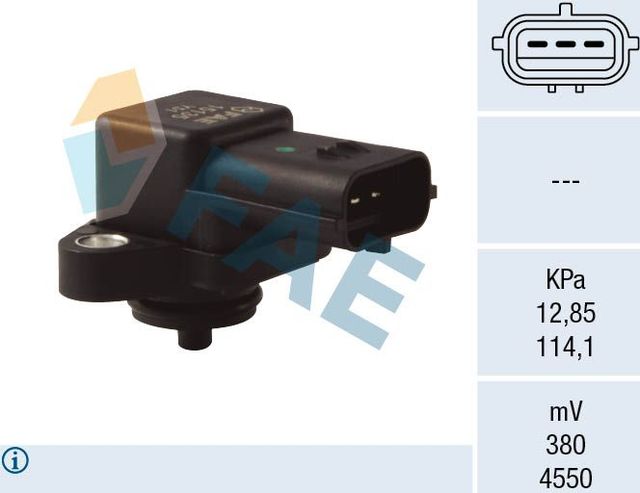 Датчик абсолютного давления (ДАД, MAP) FAE для Suzuki Swift III 2005-2011. Артикул 15135