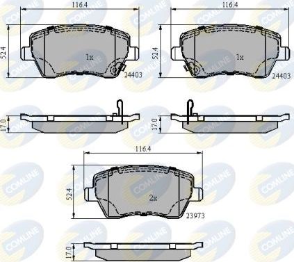 Тормозные колодки Comline Comline. Артикул CBP3984