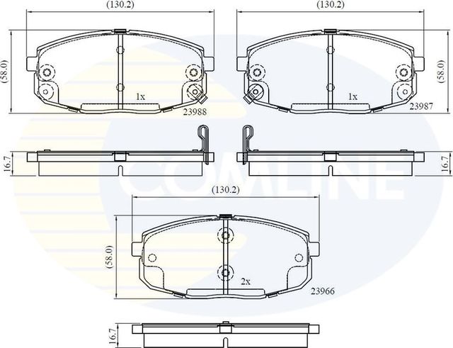 Тормозные колодки Comline Comline. Артикул CBP31798