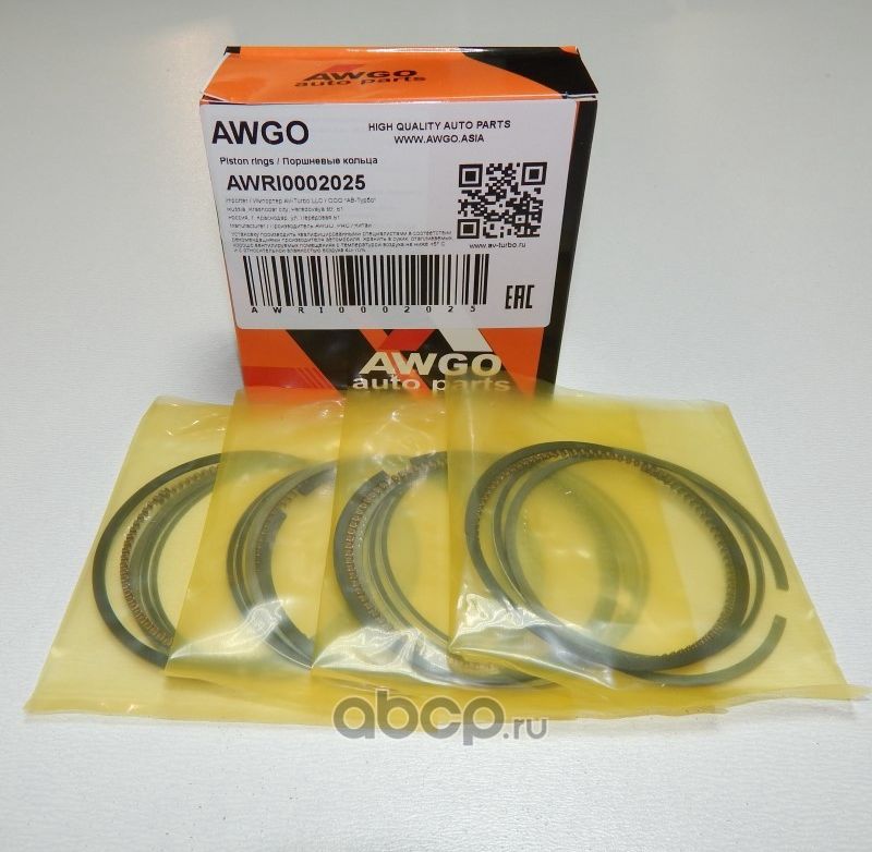 Компл. колец 0,25 на 4 поршня AWRI0002025 (Awgo). Артикул AWRI0002025