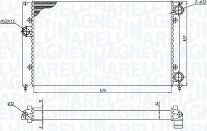 Радиатор охлаждения двигателя Magneti Marelli. Артикул 350213187600