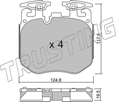 Тормозные колодки Trusting. Артикул 1147.0