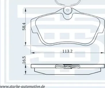 Колодки тормозные зад (Starke). Артикул 174518