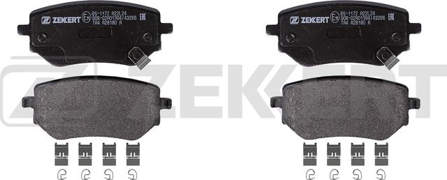 Тормозные колодки Zekkert задние для Nissan Navara D23 2019-2026. Артикул BS-1172