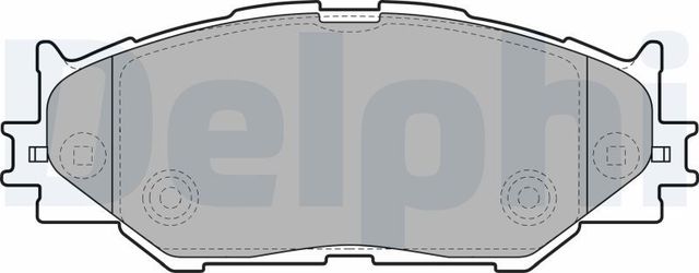 Тормозные колодки Delphi (Low-Metallic) передние для Lexus IS II 2005-2015. Артикул LP1977