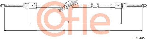 Трос ручника (тросик ручного тормоза) Cofle передний для Mercedes-Benz CLS I (C219) 2004-2010. Артикул 10.9445