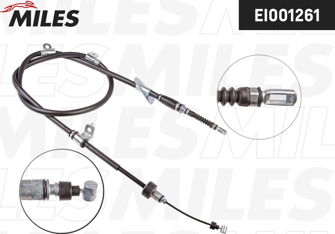 Трос ручного тормоза HYUNDAI ix35/KIA SPORTAGE 10- 1724мм прав. (Miles). Артикул EI001261