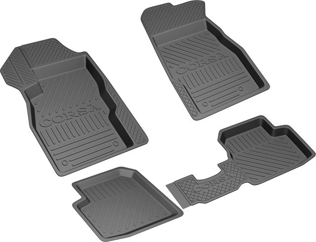 Коврики Rezkon резиновые для салона Opel Corsa D 2006-2014. Артикул 1026015100