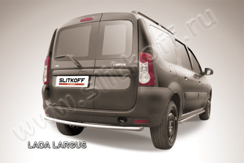 Защита Slitkoff заднего бампера d42 для Lada Largus 2012-2026. Артикул LadLar003