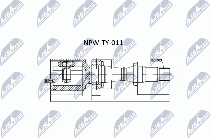 Шрус внутренний (граната) NTY. Артикул NPW-TY-011