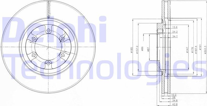 Тормозной диск Delphi. Артикул BG4133