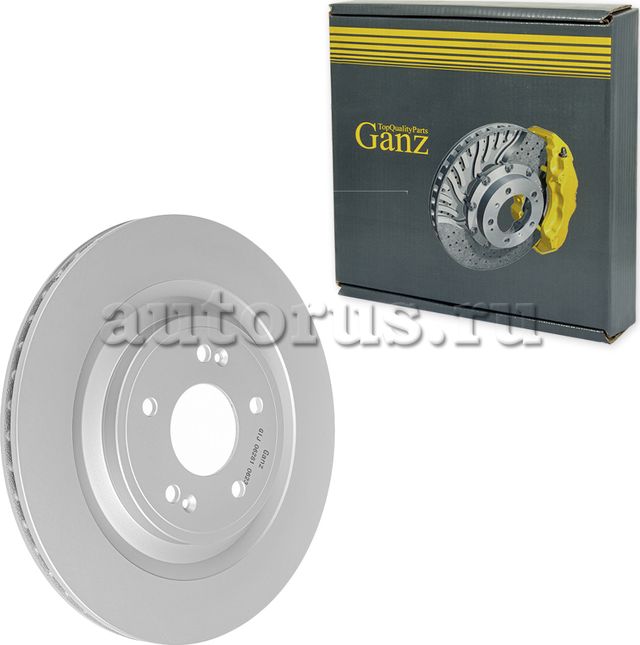 Диск тормозной задний с покрытием (Ganz). Артикул GIJ06281