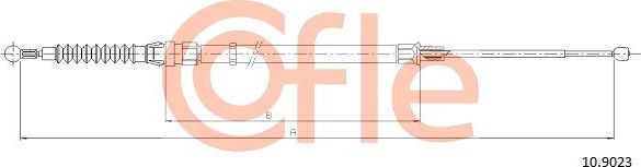 Трос ручника (тросик ручного тормоза) Cofle задний правый/левый для SEAT Toledo IV 2012-2019. Артикул 92.10.9023
