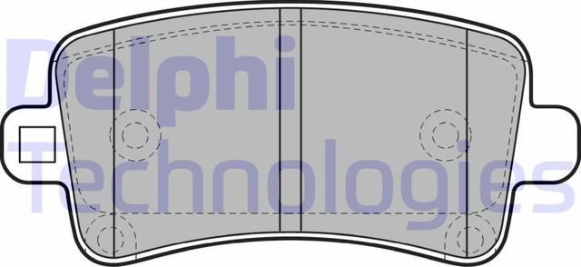 Тормозные колодки Delphi (Low-Metallic). Артикул LP2084