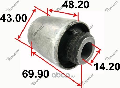 Сайлентблок рычага резиновый Tenacity (1567) AAMNI1049 Tenacity. Артикул AAMNI1049