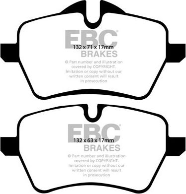 Тормозные колодки EBC Brakes. Артикул DP41789R