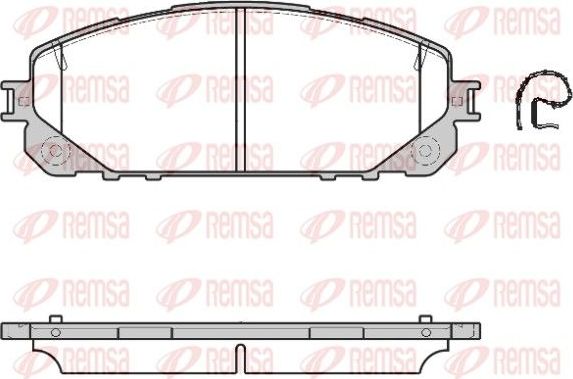Тормозные колодки Remsa передние для Jeep Cherokee V (KL) 2013-2026. Артикул 1613.00