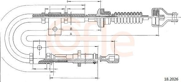 Трос сцепления Cofle. Артикул 18.2026