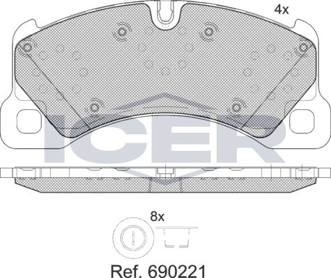 Тормозные колодки Icer. Артикул 181921