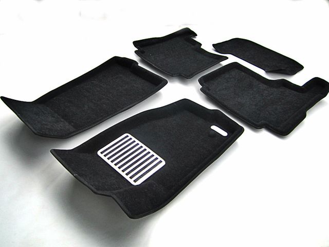 Коврики текстильные Euromat 3D Lux для салона Jeep Grand Cherokee WK 2006-2010 ЧЕРНЫЕ. Артикул EM3D-002761