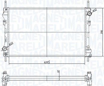 Радиатор охлаждения двигателя Magneti Marelli для Ford Transit VI 2000-2006. Артикул 350213183300