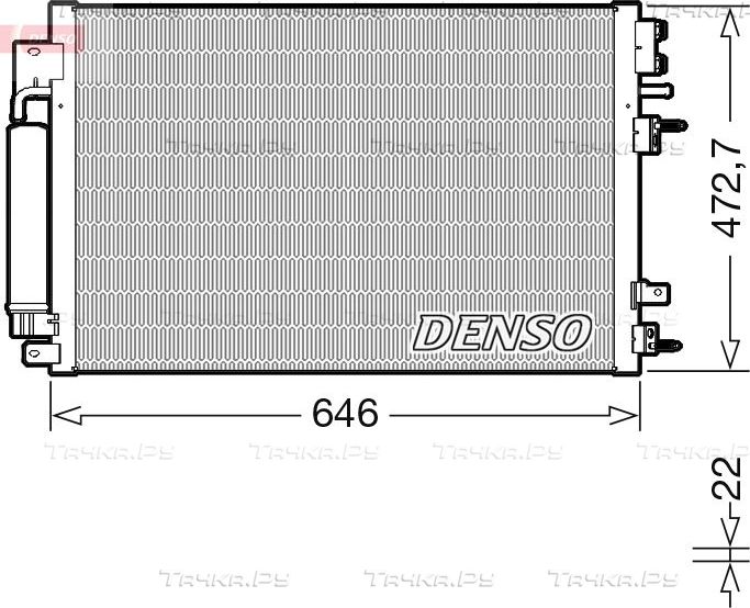 Радиатор кондиционера (конденсатор) Denso для Lancia Thema II 2011-2014. Артикул DCN13022