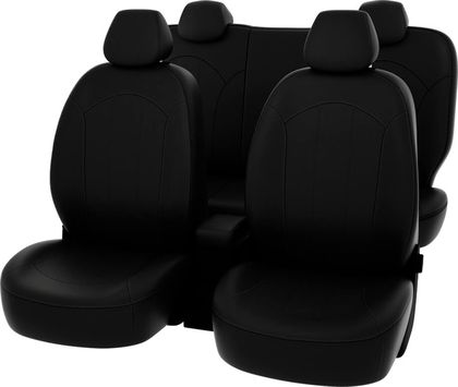 Чехлы PSV Оригинал на сидения для Hyundai Solaris I 2010-2017, цвет Черный/отстрочка черная. Артикул 124469