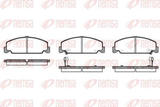 Тормозные колодки Remsa передние для Honda Civic IV 1987-1995. Артикул 0182.12