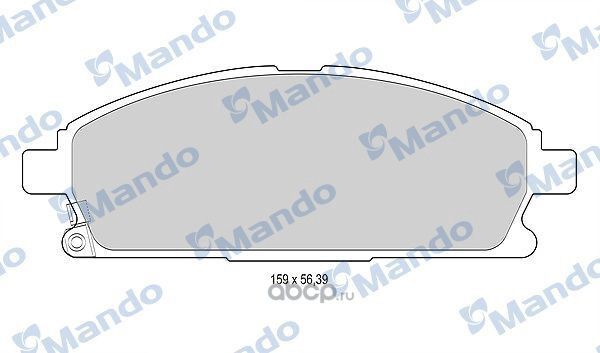Колодки тормозные дисковые перед (Mando). Артикул MBF015739