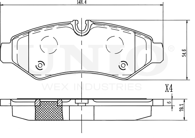 Колодки тормозные диск. задние Mercedes-Benz Sprinter (907,910) 18- (Unio). Артикул BRP-20058