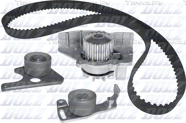 Помпа (водяной насос) с комплектом ремня ГРМ Dolz для Volkswagen Transporter T4 1990-2000. Артикул KD012