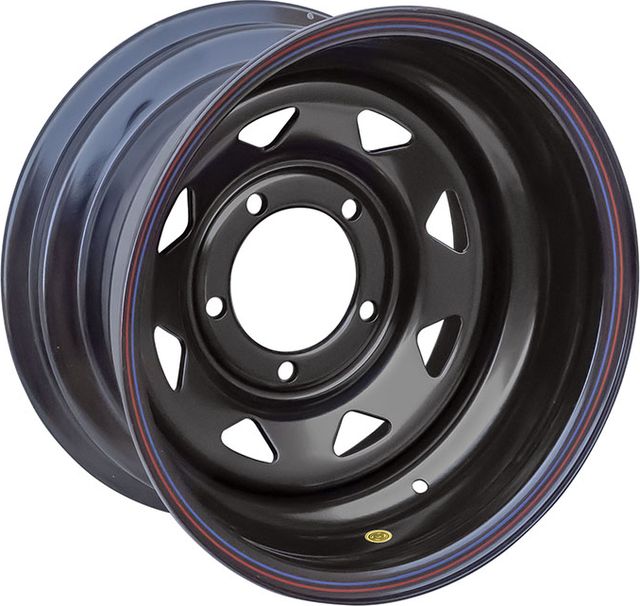 Колёсный диск OFF-ROAD Wheels усиленный стальной черный (только на барабанные тормоза) 5x139,7 8xR15 d110 ET-40 (треуг. мелкий) для УАЗ Буханка 1958-2026. Артикул 1580-53910BL-40A17