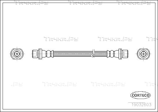 Тормозной шланг Corteco задний для Toyota RAV4 I (XA10) 1994-2000. Артикул 19032603