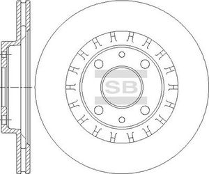 Тормозной диск Sangsin Hi-Q передний для Datsun mi-DO 2014-2026. Артикул SD5803