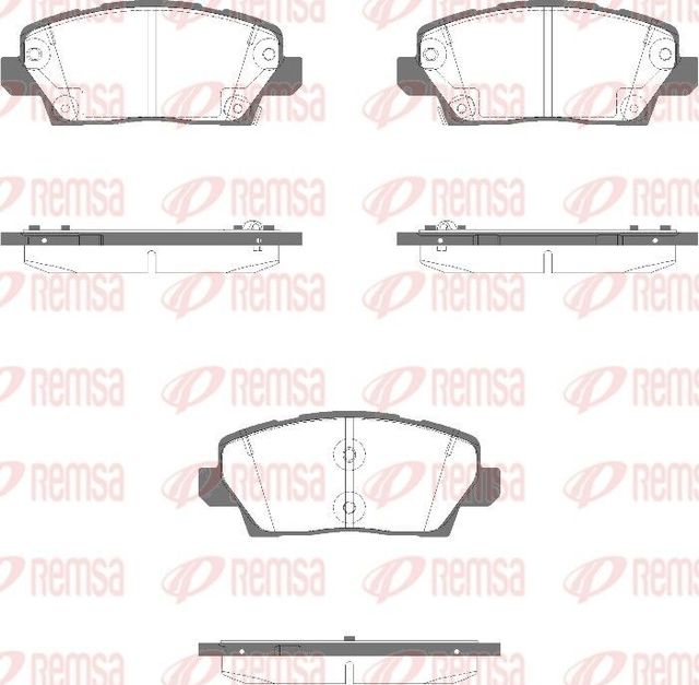 Тормозные колодки Remsa передние для Kia Picanto III 2017-2026. Артикул 1995.02